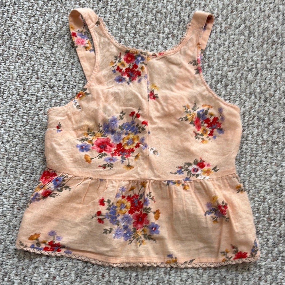 American Eagle Outfitters Pink Peplum Tank Top